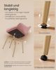 Songmics Esszimmerstuhl mit Armlehnen, 6er Set, Samt, 62,5 x 60 x 85 cm, Pastellrosa Bild 5