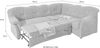 DOMO collection Ecksofa Papenburg B/T/H: 242/190/84 cm L-Form, wahlweise mit Bettfunktion, Langer Schenkel links oder rechts Bild 4