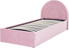 Bett mit Stauraum ANET 90 x 200 cm Samtstoff Rosa Bild 5