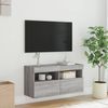 vidaXL TV-Wandschrank mit LED-Leuchten Grau Sonoma 80x30x40 cm 837207 Bild 5