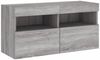 vidaXL TV-Wandschrank mit LED-Leuchten Grau Sonoma 80x30x40 cm 837207 Bild 3