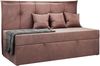 Kinderbett BANCO, Boxspringbetten für Kinderzimmer, Jugendbett, Einzelbett mit Matratze - Dunkelrosa Velvet - Topper T25 Bild 4