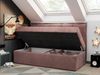 Kinderbett BANCO, Boxspringbetten für Kinderzimmer, Jugendbett, Einzelbett mit Matratze - Dunkelrosa Velvet - Topper T25 Bild 2