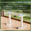 FLEXISPOT Schreibtisch Elektrisch höhenverstellbares Tischgestell E6 mit Dualmotor (2 Motore, 3-Fach-Teleskop, 4 Speicherplätze, höhenverstellbar von 60–125 cm, Geschwindigkeit 40 mm/s), Kollisionschutz Funktion, USB Ladeanschluss, MAX Load: 200KG Bild 3