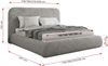 Bett mit Stauraum Polsterbett BENEA CLASSIC, Doppelbett mit Lattenrost Gepolstertes Kopfteil Gasdruckfeder Schlafzimmerbett Foam Matratze - 180 x 200 cm - Hellgrau Plüsch - MIRO LUX Bild 4