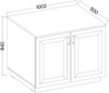 Kommode Stilo 100 cm Landhaus Grau Eiche Artisan Bild 4