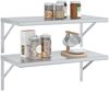 vidaXL Wandregale 2 Stk. 75x40 cm Silbern Edelstahl 3214505 Bild 4