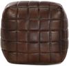 Pouf Dunkelbraun 40 x 40 x 40 cm Echtes Ziegenleder [248136] Bild 2