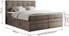 Boxspringbett, Polsterbett, Bett, Schlafzimmer - ERNI-KING - 120x200cm - Braun Velours - H4 Bild 5