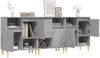 vidaXL Sideboards 3 Stk. Betongrau 60x35x70 cm Holzwerkstoff 3185739 Bild 4