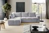 Selsey 'Taremi' Ecksofa mit Chenillebezug, Schlaffunktion und Stauraum, Grau, beidseitig Bild 2