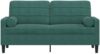 vidaXL 2-Sitzer-Sofa mit Zierkissen Dunkelgrün 140 cm Samt 3278221 Bild 3