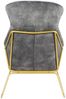 Relaxsessel aus Samtvelours Grau mit Metallgestell Messingfarben 73 x 80 x 102 Bild 4