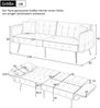 Merax Zweisitzer-Multifunktions-Sofabett mit Bettfunktion, verstellbarer Rückenlehne + mehrstelligen Armlehnen. Modernes Faltsofabett, Grün Bild 4