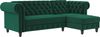 Dorel Home Ecksofa Felix, L-Form, 241 cm (Liegefl. 108x195 cm), Recamiere tauschbar, verstellb. Rückenlehne, Bett-Funktion, Velours, Kunstleder, Vintage Bild 2