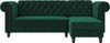 Dorel Home Ecksofa Felix, L-Form, 241 cm (Liegefl. 108x195 cm), Recamiere tauschbar, verstellb. Rückenlehne, Bett-Funktion, Velours, Kunstleder, Vintage Bild 4
