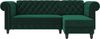 Dorel Home Ecksofa Felix, L-Form, 241 cm (Liegefl. 108x195 cm), Recamiere tauschbar, verstellb. Rückenlehne, Bett-Funktion, Velours, Kunstleder, Vintage Bild 5