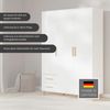 rauch Drehtürenschrank Kleiderschrank Schrank Garderobe Wäscheschrank SHINJO (in 3 verschiedenen Ausstattungen BASIC/CLASSIC/PREMIUM) Griffe und Füße aus Massivholz, viel Stauraum MADE IN GERMANY Bild 3