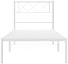 vidaXL Bettgestell mit Kopfteil Metall Weiß 107x203 cm 372322 Bild 5
