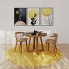 Wollteppich - Filzkugel - Mosaik 200 x 200 cm - gold - rund Bild 2