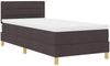 vidaXL Boxspringbett mit Kissen Dunkelbraun 80 x 200 cm Stoff 3338800 Bild 4