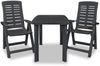 vidaXL 3-tlg. Bistro-Set Kunststoff Anthrazit 275083 Bild 2