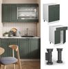 Küchenunterschrank Fame-Line Grün-Gold Landhaus 60 cm mit Schublade, ohne Arbeitsplatte Vicco Bild 2