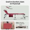 CASARIA® 2er Set Alu Sonnenliege Klappbar Wetterfest Gartenliege Mit Dach Rubin-Rot Bild 3