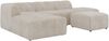 Modulares Ecksofa mit Hocker GRIDA 4M L Wohnlandschaft, Wellenfedern, gesteppte Sitzfläche, Wohnzimmer Sofa L-form - Beige Cord - Links Bild 5