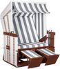 deVries Strandkorb "Profi Nordsee "SYLT" PVC white Des. 989, Größe 124 x 87 x 159 cm Bild 2
