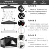 COBIZI Pavillon 3x3m Wasserdicht Stabil Winterfest Faltpavillon Schwarz Bild 3