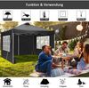 COBIZI Pavillon 3x3m Wasserdicht Stabil Winterfest Faltpavillon Schwarz Bild 2
