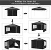 COBIZI Pavillon 3x3m Wasserdicht Stabil Winterfest Faltpavillon Schwarz Bild 4