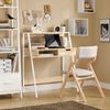 SoBuy FWT63-N Schreibtisch, Spanplatte, Melamin, Helle Eiche, 80 x 100 x 50 cm Bild 2