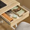 SoBuy FWT63-N Schreibtisch, Spanplatte, Melamin, Helle Eiche, 80 x 100 x 50 cm Bild 5