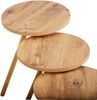 Satztisch Hjørring im 3er Set Rund 49 x Ø34 cm Holzoptik [en. casa] Bild 5