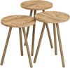 Satztisch Hjørring im 3er Set Rund 49 x Ø34 cm Holzoptik [en. casa] Bild 2