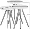 Satztisch Hjørring im 3er Set Rund 49 x Ø34 cm Holzoptik [en. casa] Bild 3