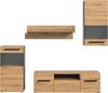 Anbauwand Casper / Caserta, Holzwerkstoff, Holzfarben, 253 x 196 x 40 cm Bild 2