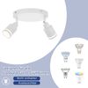ZMH Moderner Deckenstrahler 2-flammig GU10 verstellbar Deckenlampe Deckenlampe Weiß Metall Bild 4