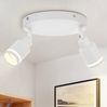ZMH Moderner Deckenstrahler 2-flammig GU10 verstellbar Deckenlampe Deckenlampe Weiß Metall Bild 3