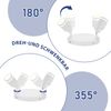 ZMH Moderner Deckenstrahler 2-flammig GU10 verstellbar Deckenlampe Deckenlampe Weiß Metall Bild 5