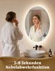 ZMH Ovaler LED Badspiegel 60x80 cm Wandspiegel IP44 Touch Schalter Entfogger Funktion dimmbar 3000K-6500K Bild 4
