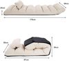 Bodenstuhl 5-fach einstellbarer Wildleder-Polsterstuhl 175 x 55 x 20 cm Beige Bild 3