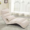 Bodenstuhl 5-fach einstellbarer Wildleder-Polsterstuhl 175 x 55 x 20 cm Beige Bild 5