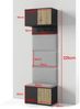 Garderoben-Set Rosario Version 5 mit Lamellen, mit Polsterplatten und Schuhschrank (Schwarz / Eiche Artisan, Trinity 16), 225cm x 40 x 70 cm Bild 2