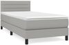 vidaXL Boxspringbett mit Matratze Hellgrau 80x200 cm Stoff 3140089 Bild 2