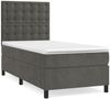 vidaXL Boxspringbett mit Matratze & LED Dunkelgrau 100x200 cm Samt 3136348 Bild 3