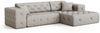 Ecksofa Designersofa CHANTAL in Stoff Opera Velvet Beige Ottomane Rechts Bild 3