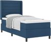 vidaXL Boxspringbett mit Matratze mit Kopfteil Blau 190 x 90 cm Stoff 3341559 Bild 2